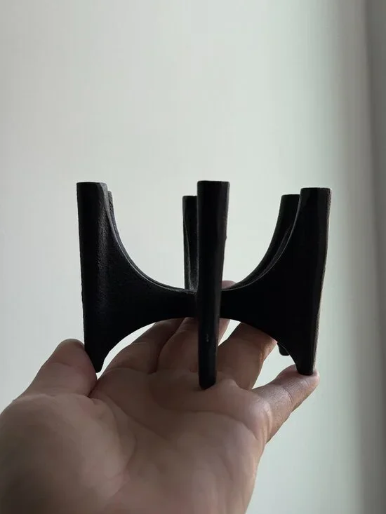 Dansk Designs Denmark Vintage Cast Iron Fiesta Tiny Taper Candle Holder MCM - Picture 11 of 12